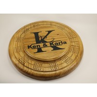 Round Cribbage Board