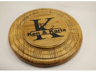 Round Cribbage Board