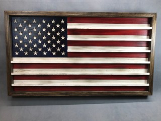 Challenge Coin Display Flag